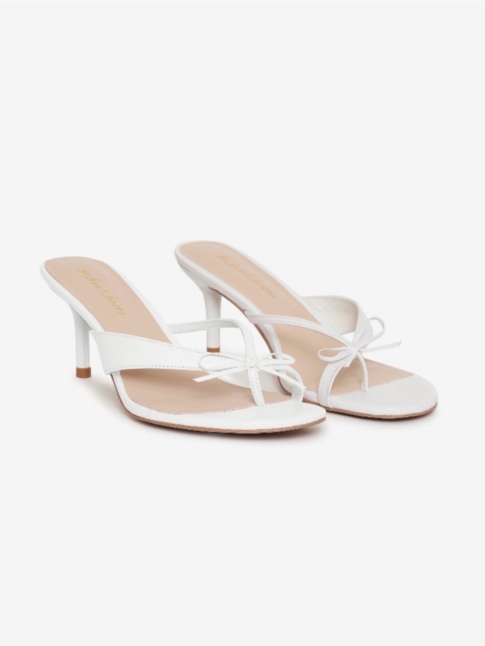 For Love and Lemons White Elea Heel White Sz. 38 NWOT